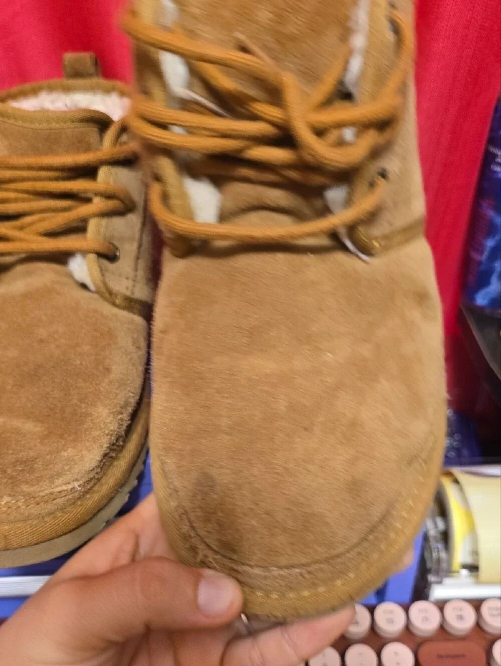 UGG Chestnut Brown Suede Lace-Up Ankle Boots